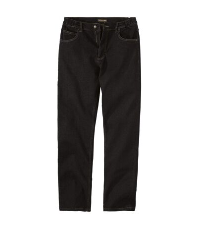 Černé strečové džíny rovného střihu Regular