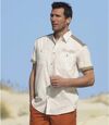 Sommerhemd Wüste aus geflammtem Popelin Atlas For Men