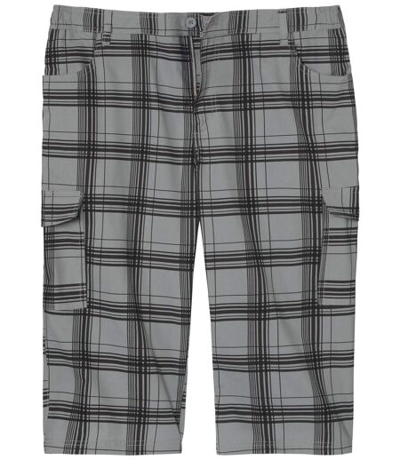 Men's Checked Cropped Cargo Trousers 