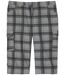 Men's Checked Cropped Cargo Trousers-2