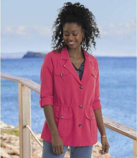 Women's Fuchsia Safari Jacket
