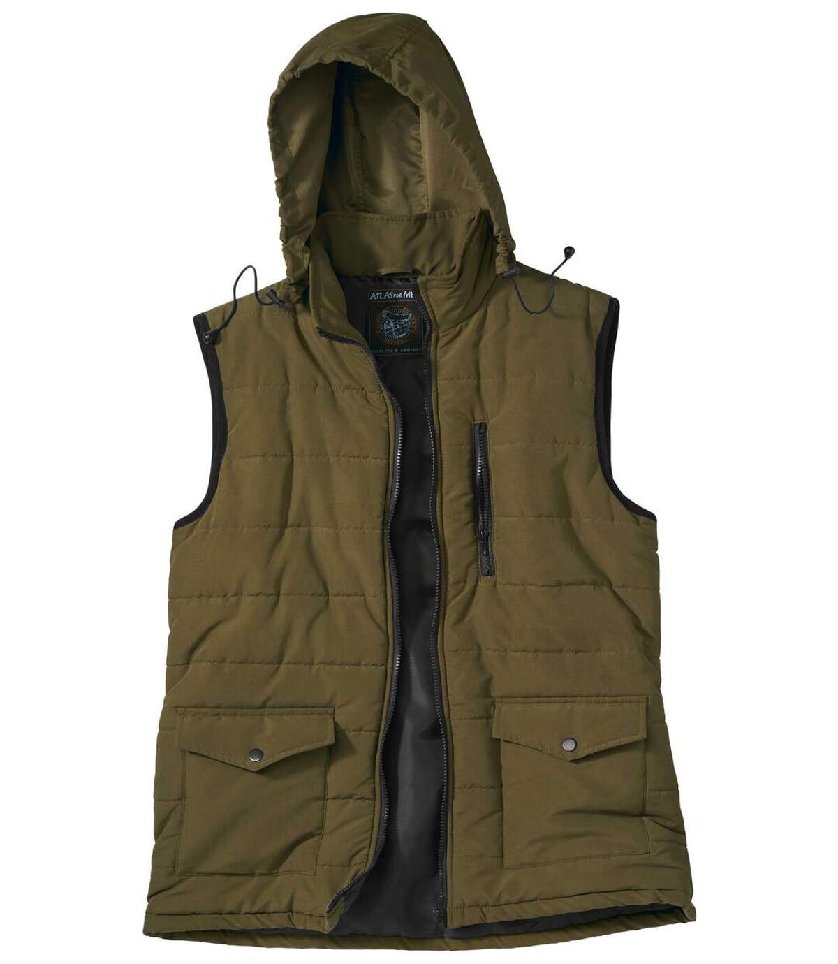 Men's Microfibre Khaki Puffer Vest Atlas For Men