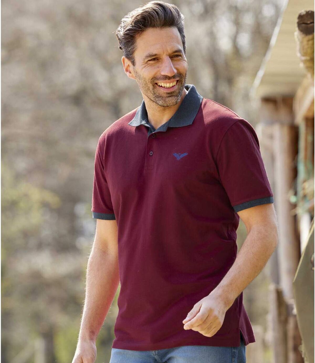 Sada 2 ležérně elegantních polo triček z bavlněného piké Atlas For Men
