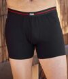 Men's Pack of 2 Red & Black Boxer Shorts Atlas For Men