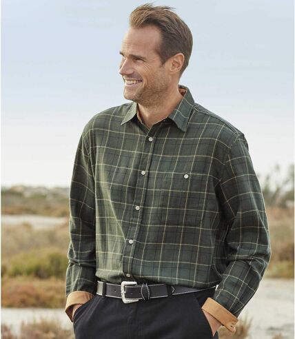 Men's Green Checked Shirt