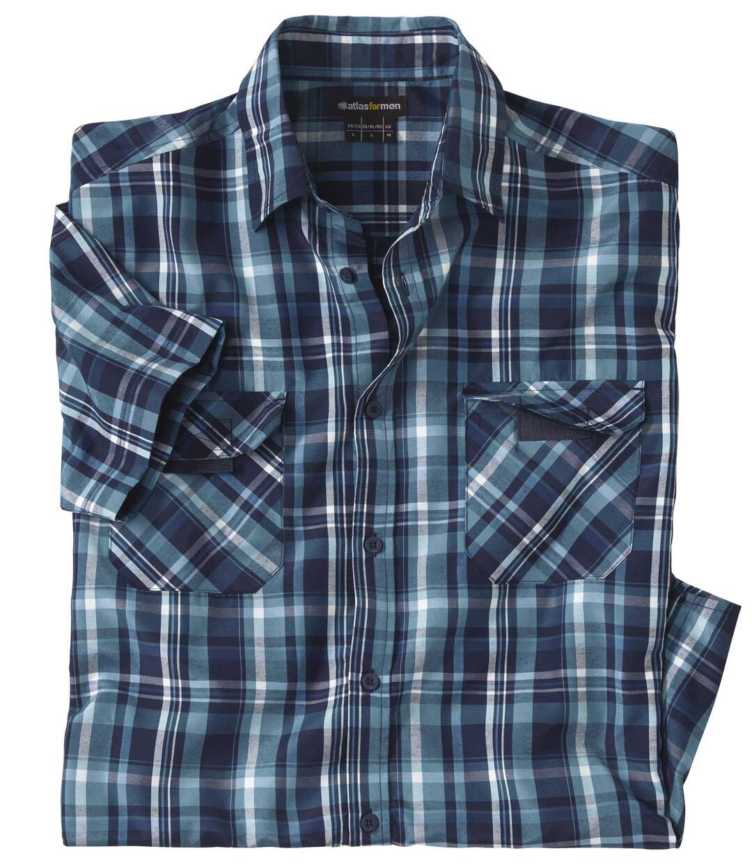 Men's Green & Blue Checked Shirt-3