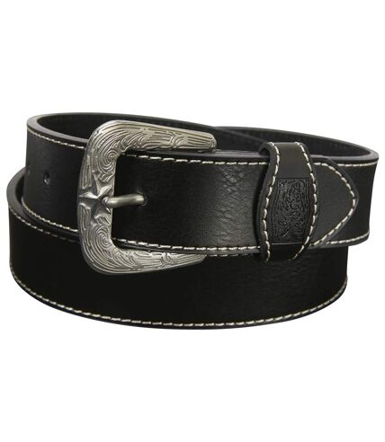 Men's Stylish Black Belt - Split Leather