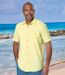 Pack of 2 Men's Crepe Shirts - Yellow White-2