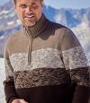 Вязаный Свитер с Воротником на Молнии   Atlas For Men