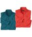 Pack of 2 Men's Zip-Neck Sweatshirts - Blue Orange  