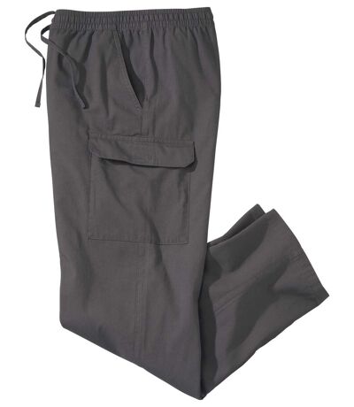 Men's Casual Cargo Trousers - Dark Grey