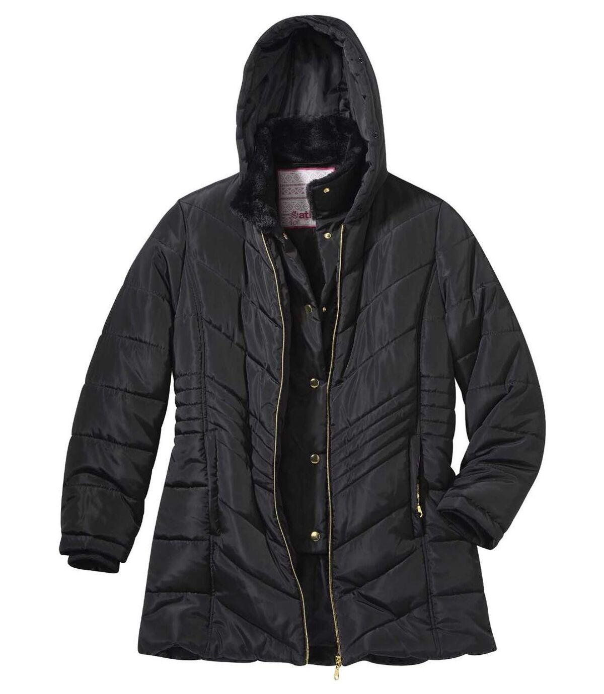 Women's Padded Jacket with Faux-fur Hood Atlas For Men