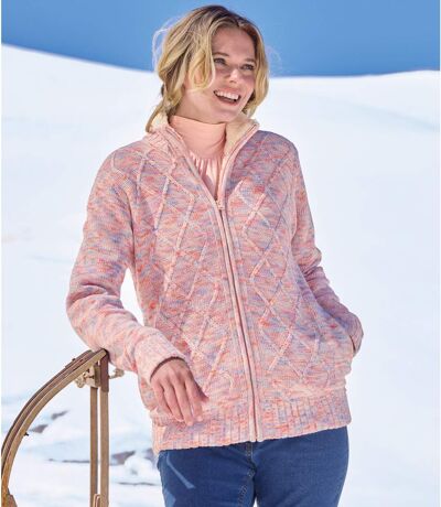 Women's Pink Knitted Jacket