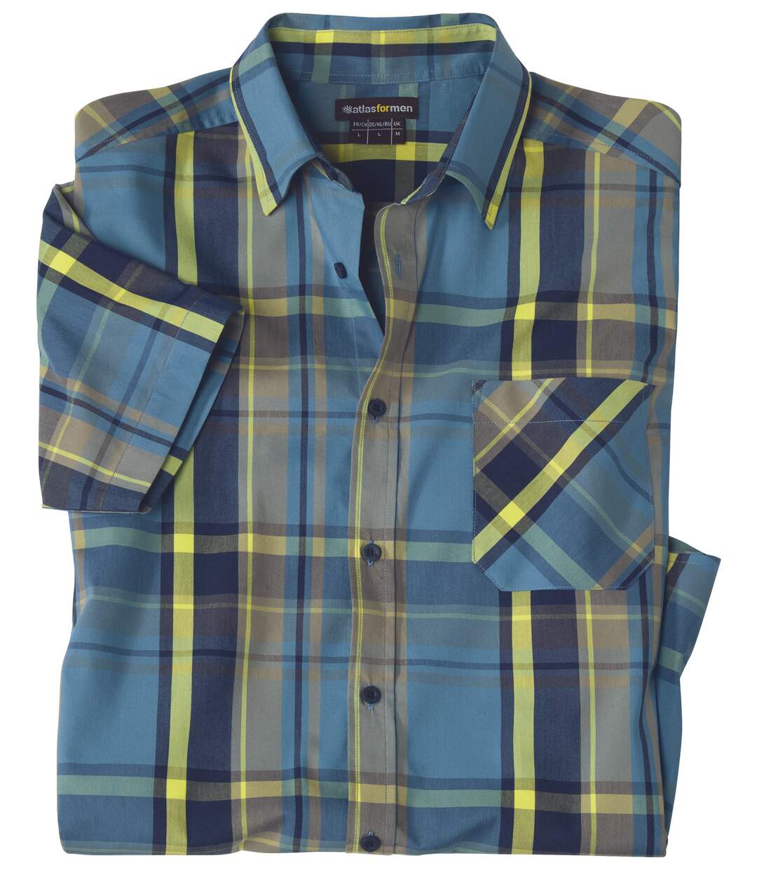 Men's Blue Comfortable Checked Shirt-2