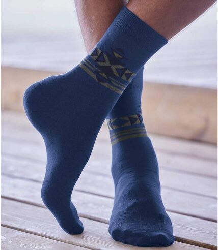 4 Paar Socken mit Jacquard-Muster