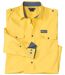 Chemise Pilote en Popeline Jaune 