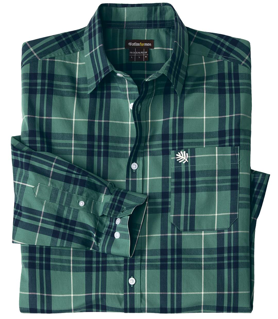 La Chemise Popeline Manches Longues à Carreaux-2