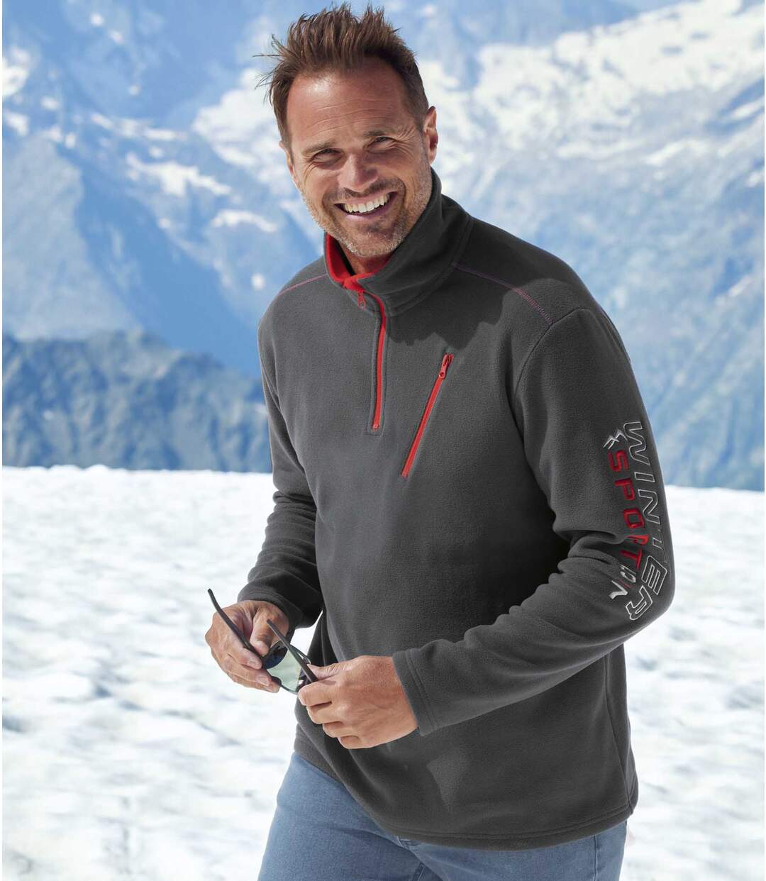 Fleece-Pullover Snowboard Atlas For Men