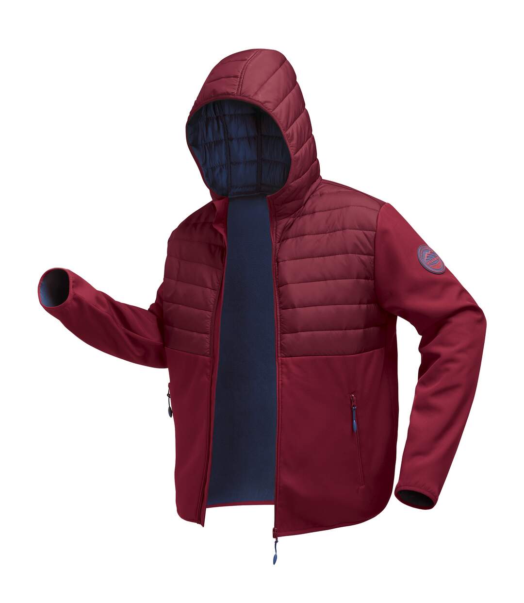 Wattierte Softshell-Jacke Freedom mit Kapuze