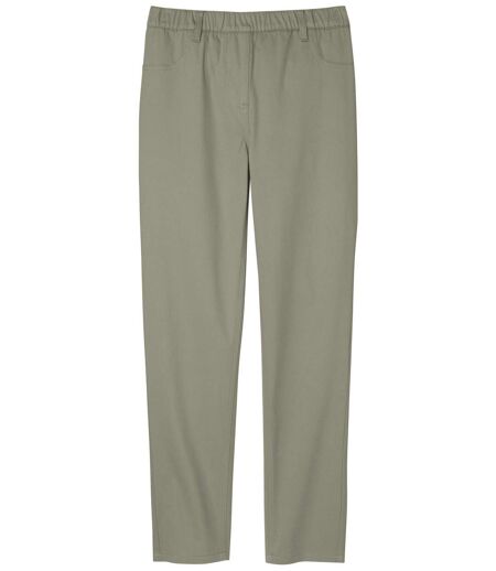 Pantalon Tregging en Twill Stretch 