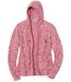 Women's Hooded Knitted Cardigan - Coral