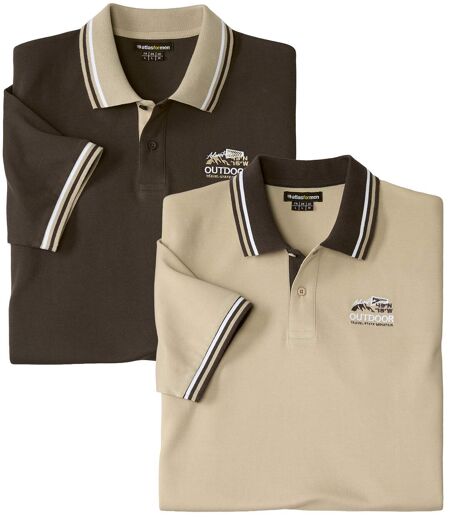 2er-Pack Poloshirts in Piqué-Qualität