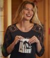 Katoenen T-shirt met kant Atlas For Men