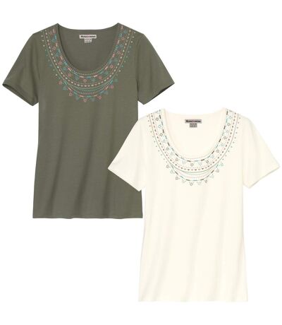 Lot de 2 Tee-shirts Manches Courtes Fantaisie