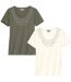 Lot de 2 Tee-shirts Manches Courtes Fantaisie-1