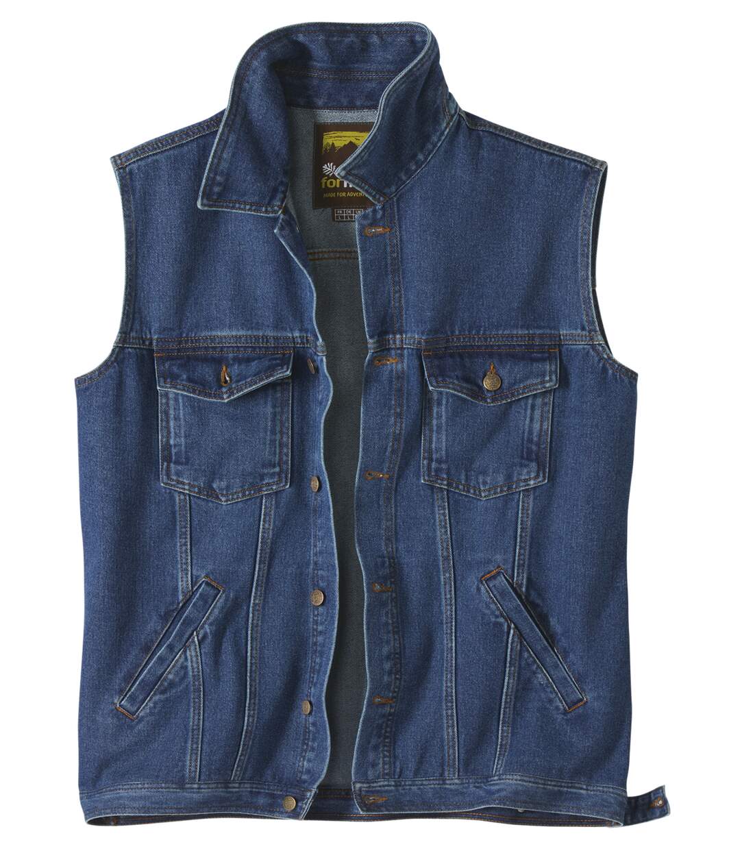 Men's Sleeveless Blue Denim Jacket-2