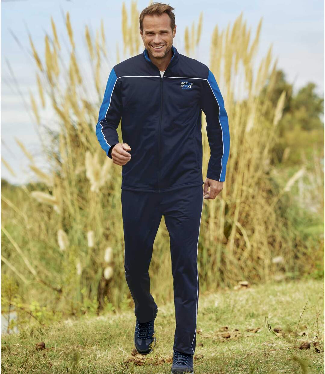 Men's Navy Sporty Tracksuit - Elasticated Waist