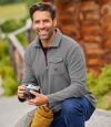 Microfleece-Pullover mit RV-Kragen Atlas For Men