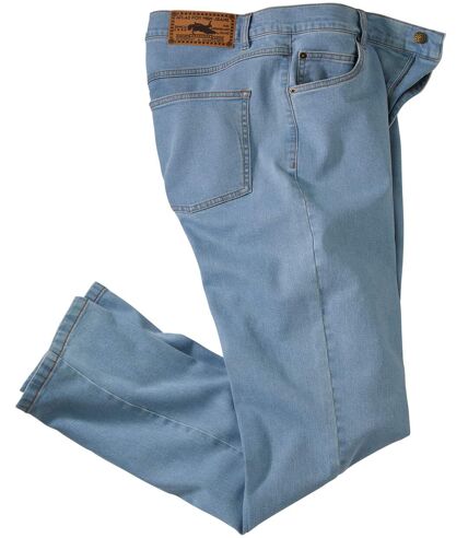 Hellblaue Regular-Jeans mit Stretch-Effekt