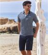 2 darabos, sztreccsfarmer, cargo bermuda szett Atlas For Men