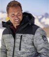 Kéttónusú, Snow vastag kabát levehető kapucnival Atlas For Men