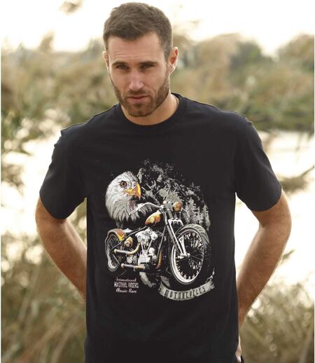 Men's Black Riders Print T-shirt