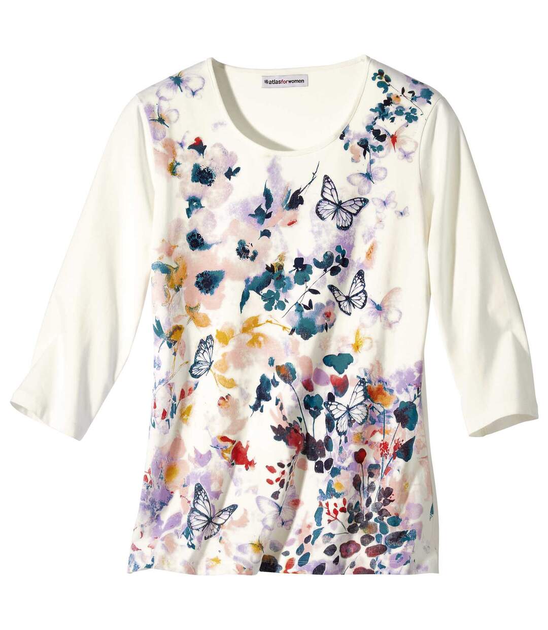 T-shirt met bloemen en vlinders  Atlas For Men