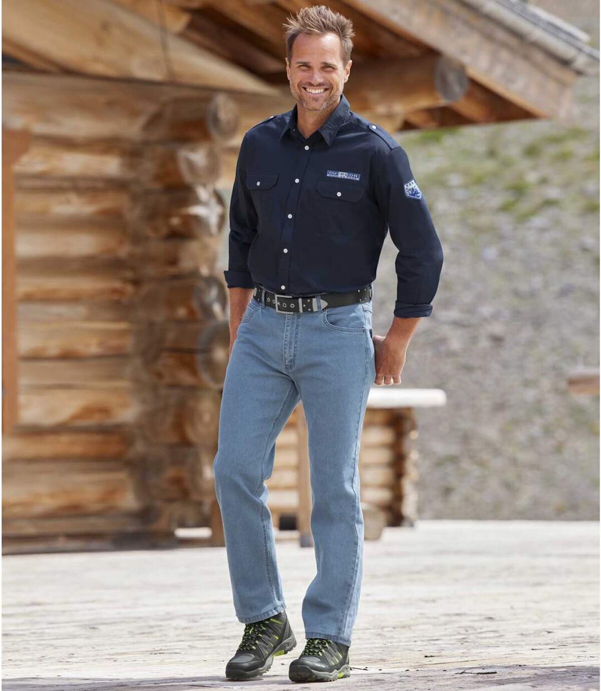 Jean Regular Stretch Bleu Clair Atlas For Men