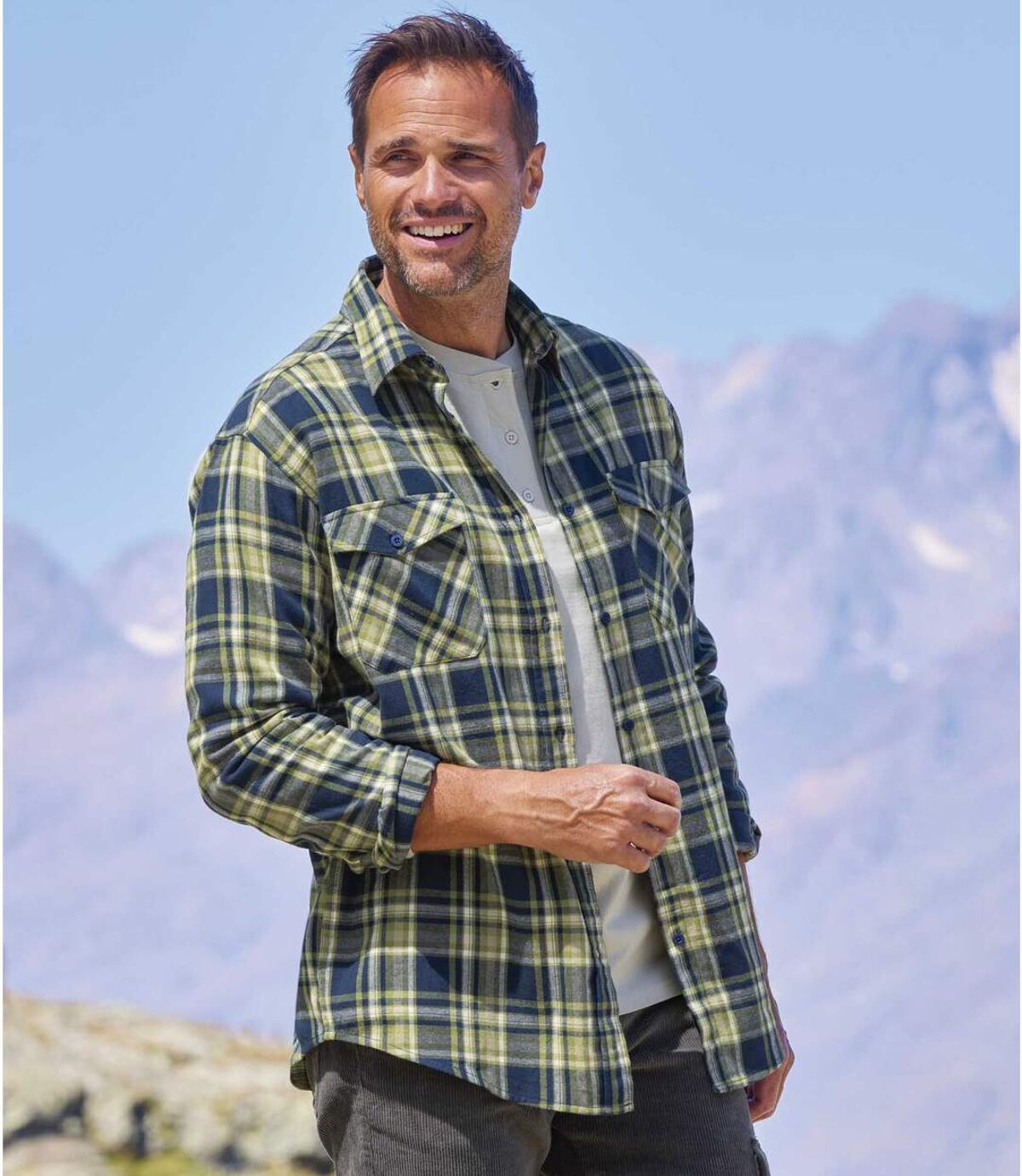 Kostkovaná flanelová košile Yellowstone Atlas For Men