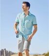 Men's Grey Denim Cargo Shorts Atlas For Men