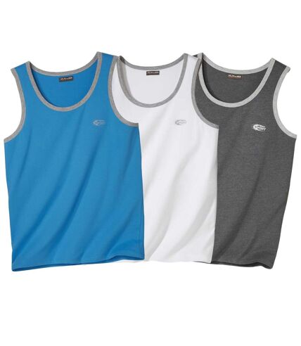 Set van 3 sportieve mouwloze T-shirts