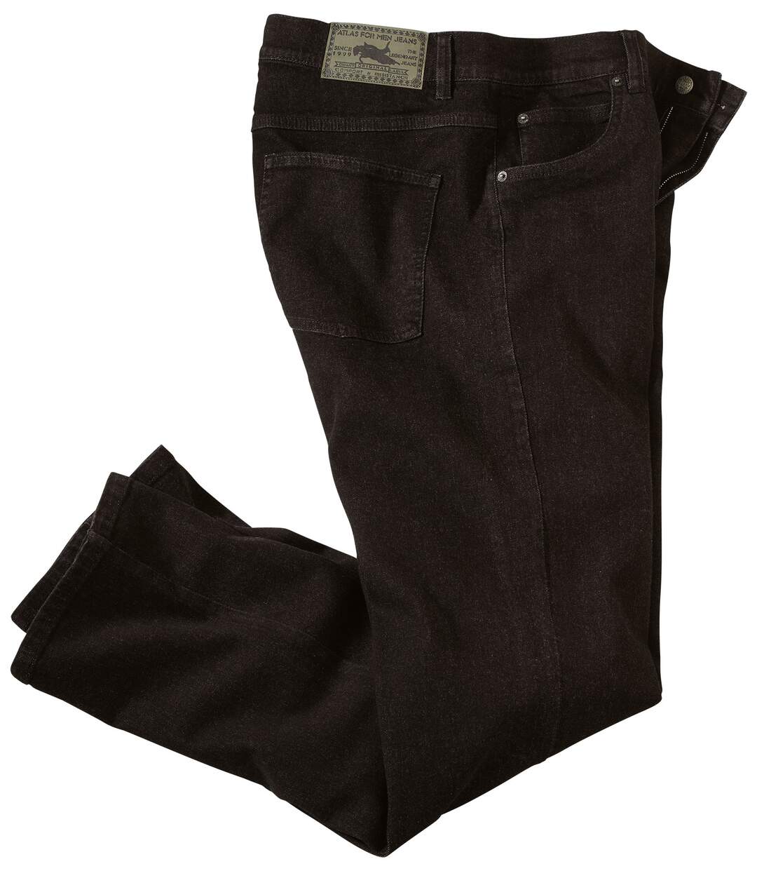 Men's Black Regular-Fit Jeans-5