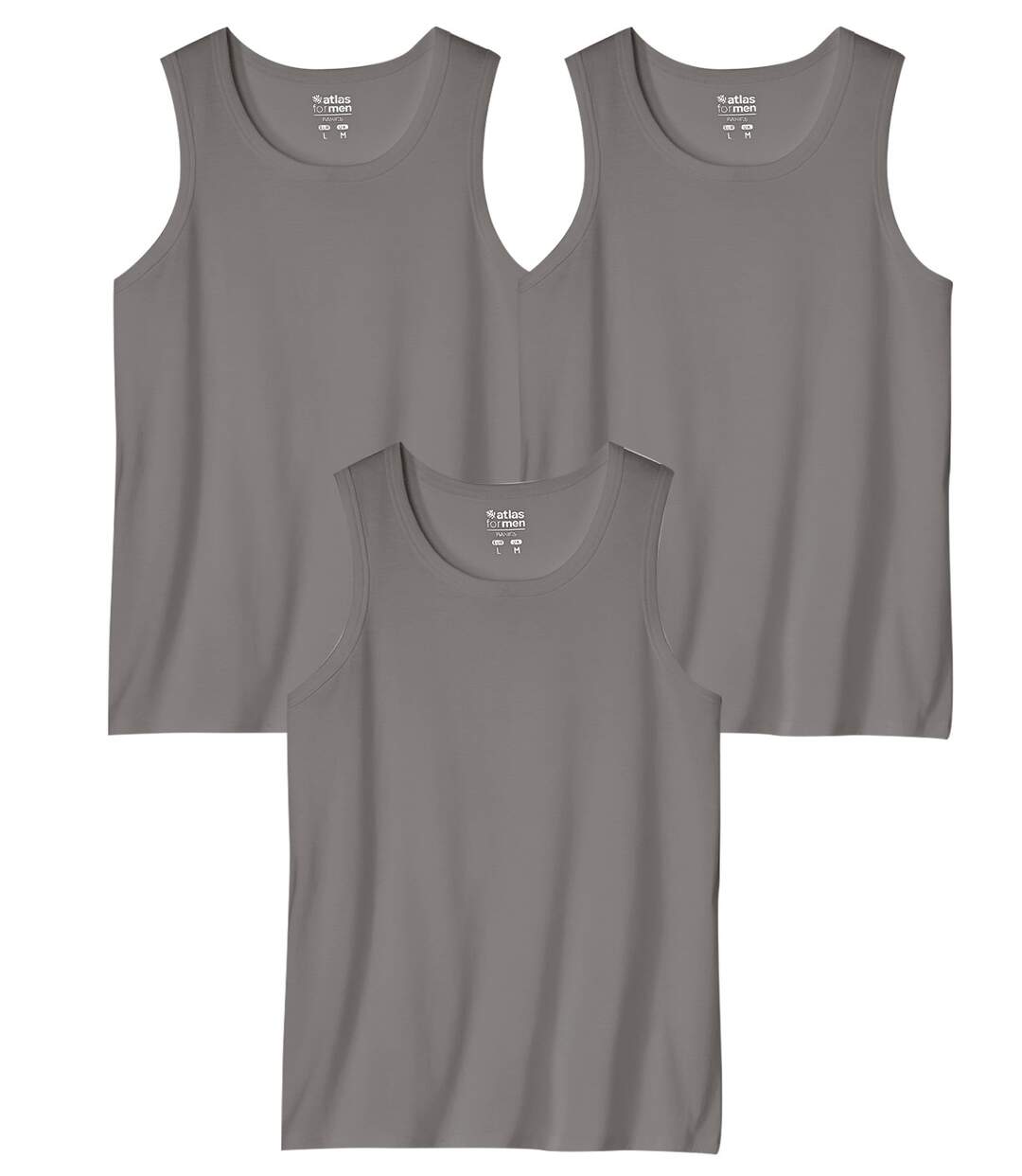 Set van 3 effen tanktops-1