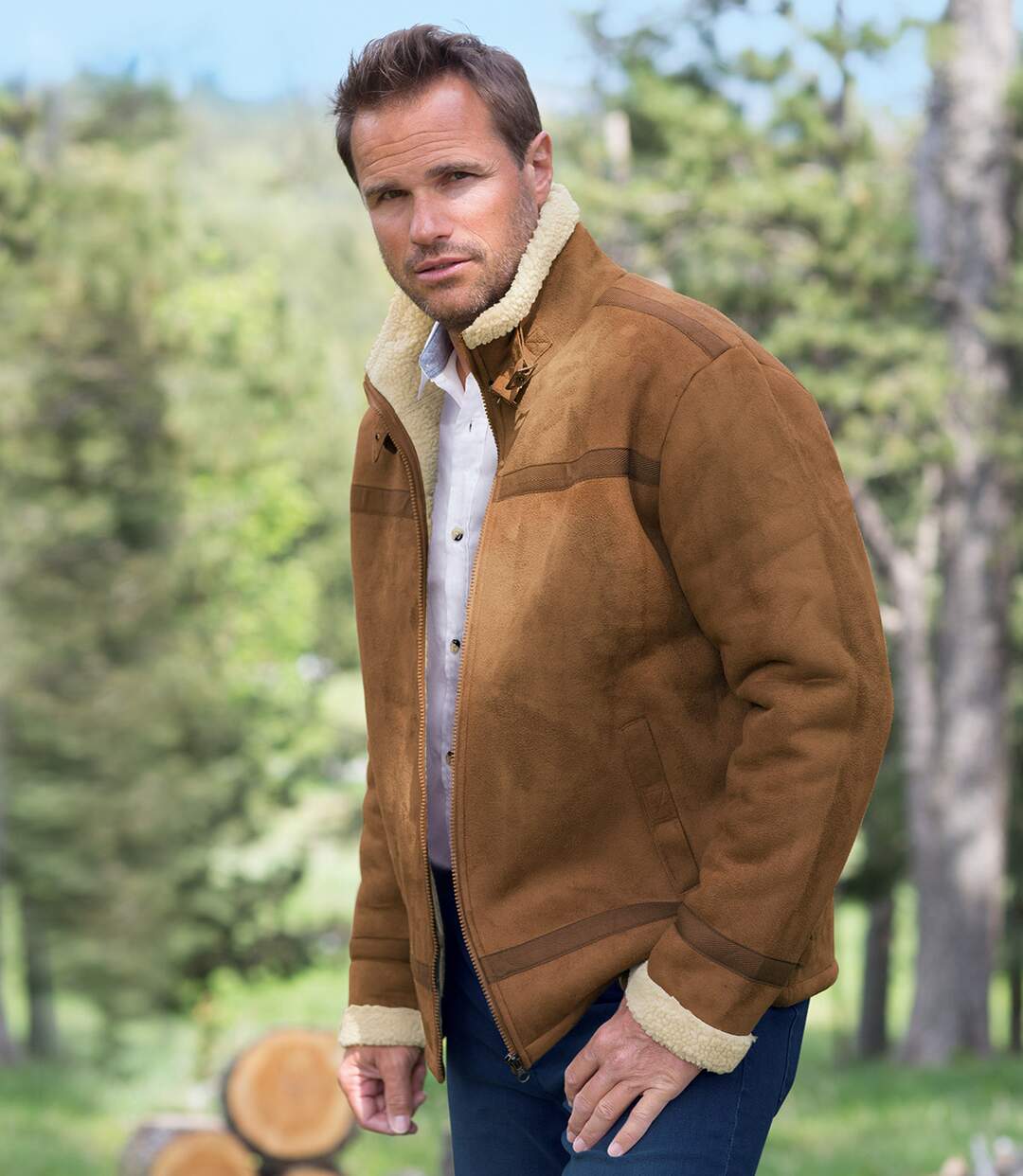 Sherpa jacket store mens