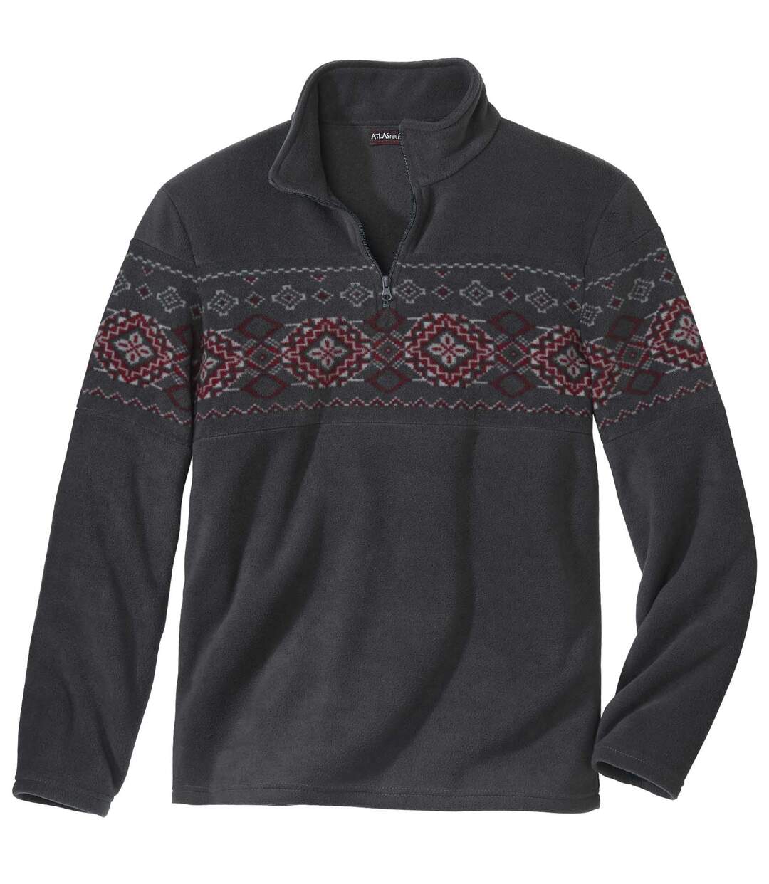 Fleecesweater met jacquardmotieven Atlas For Men