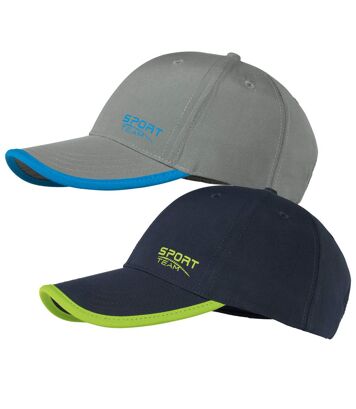 Lot de 2 Casquettes Microfibre Sport 