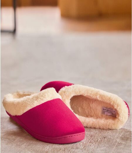 Chaussons en Velours et Fausse Fourrure