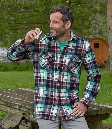 Men's Checked Fleece Overshirt