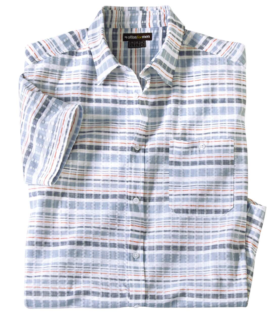 Men's White Waffle-Effect Shirt