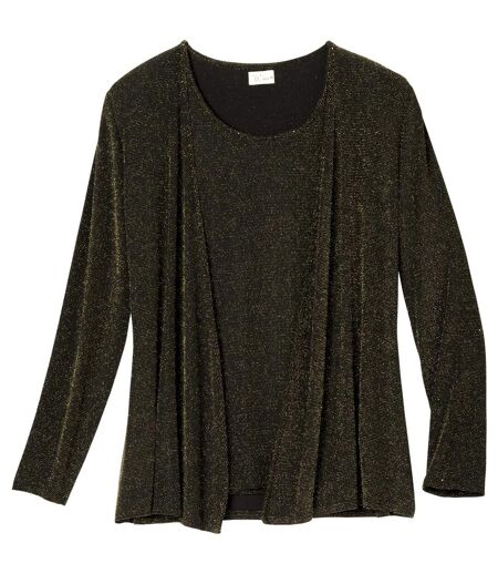 Women's Sparkly T-Shirt and Cardigan - Twin-Set